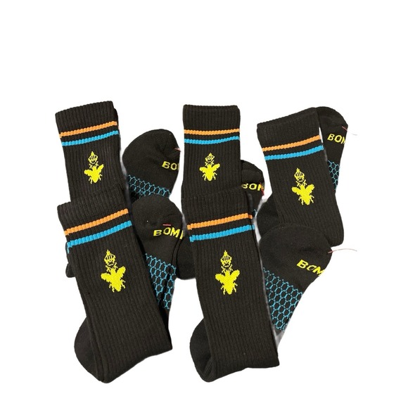 Bombas Other - NWOT ..Bombas Men's Crew Socks Black Multi-Color 5 Pairs Size Medium